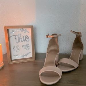 Blush pink short heels